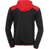 Kempa - Emotion 2.0 - Hoody - Zwart-Rood - Met 1-4 Rits