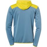 Kempa Emotion 2.0 Hoody met 1-4 Rits Kind Dove Blauw-Limoen Geel