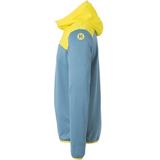 Kempa Emotion 2.0 Hoody met 1-4 Rits Kind Dove Blauw-Limoen Geel