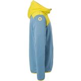 Kempa Emotion 2.0 Hoody met 1-4 Rits Kind Dove Blauw-Limoen Geel