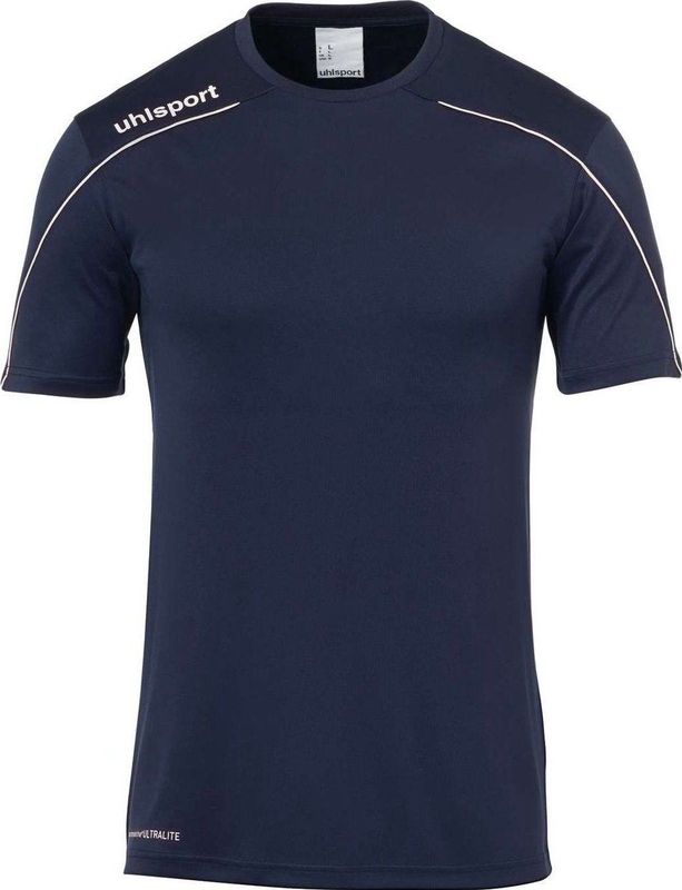 Uhlsport Stream Shirt Korte Mouw Kinderen - Marine Fluorood