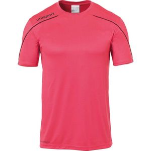 Uhlsport - Stream 22 Shirt Korte Mouw - Roze - Zwart - Polyester