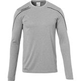 Uhlsport Stream Voetbalshirt Lange Mouw Kinderen - Donkergrijs Gemeleerd Zwart