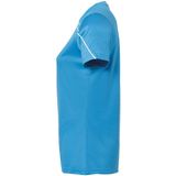 Uhlsport Stream Shirt Korte Mouw Dames - Cyaan Wit