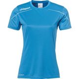 Uhlsport Stream Shirt Korte Mouw Dames - Cyaan Wit