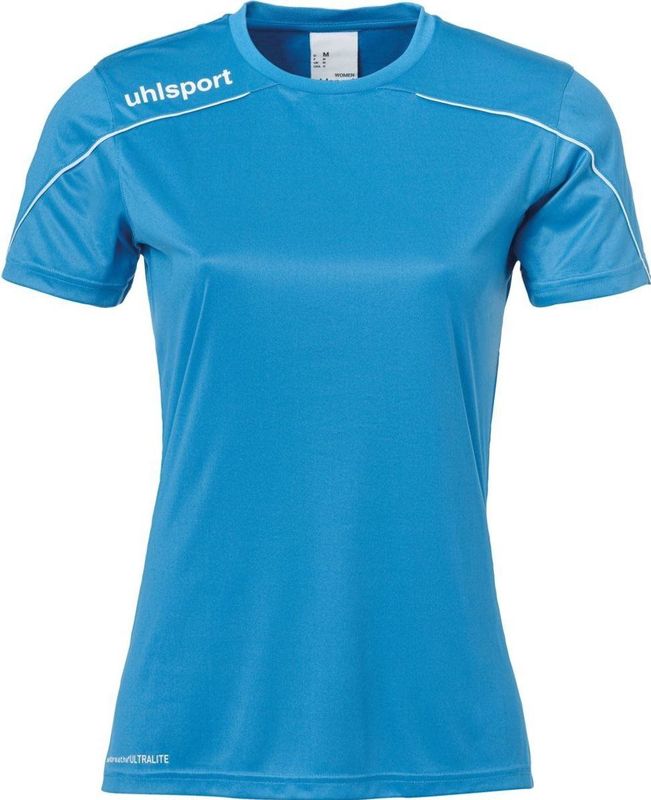 Uhlsport Stream Shirt Korte Mouw Dames - Cyaan Wit