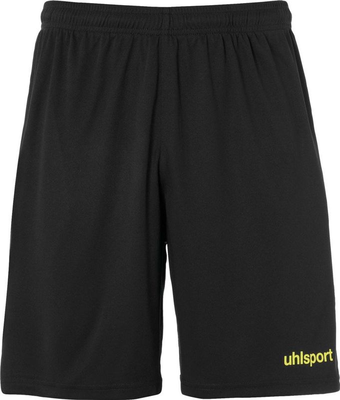 Uhlsport - Center Basic Short - Korte Broek - Zwart / Fluogeel - Polyester