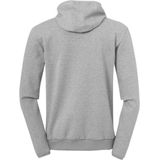 Uhlsport Essential Sweater Met Kap Kinderen - Donkergrijs Gemeleerd | Maat: 140