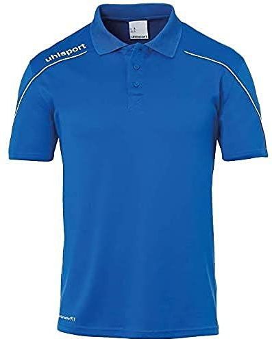 Uhlsport Stream 22 Polo Heren - Royal / Wit | Maat: L