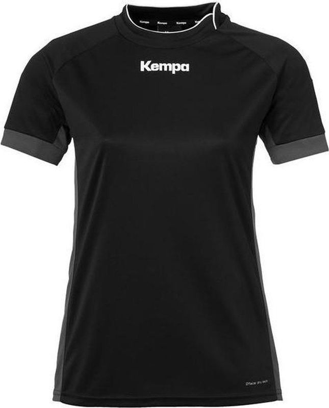 Kempa Prime Shirt Dames Zwart-Antraciet