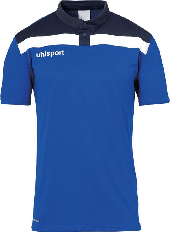Uhlsport Offense Polo Kinderen - Zwart Antraciet Wit