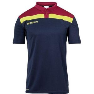 Uhlsport Offense Polo Shirt Marine-Bordeaux-Fluor Geel