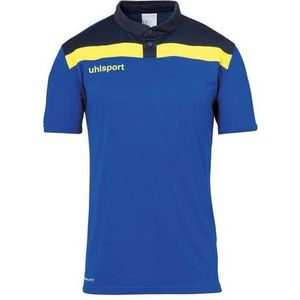 Uhlsport Offense Polo Shirt Azuur Blauw-Marine-Limoen Geel