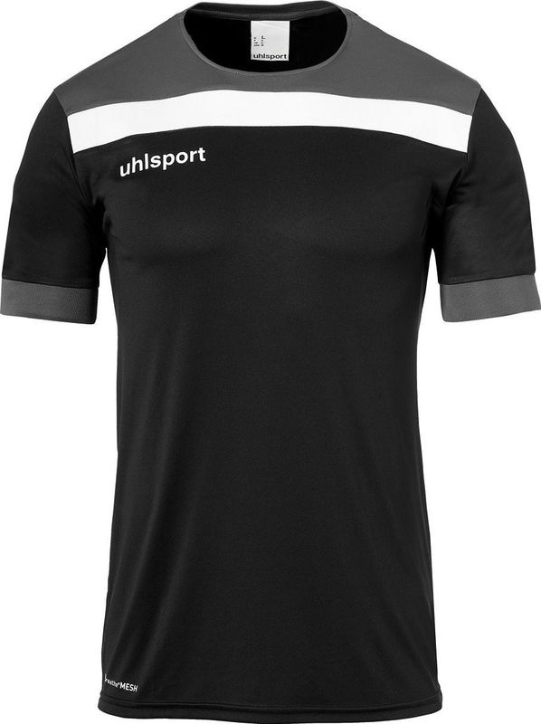 Uhlsport Offense Shirt Korte Mouw Heren - Zwart Antraciet Wit