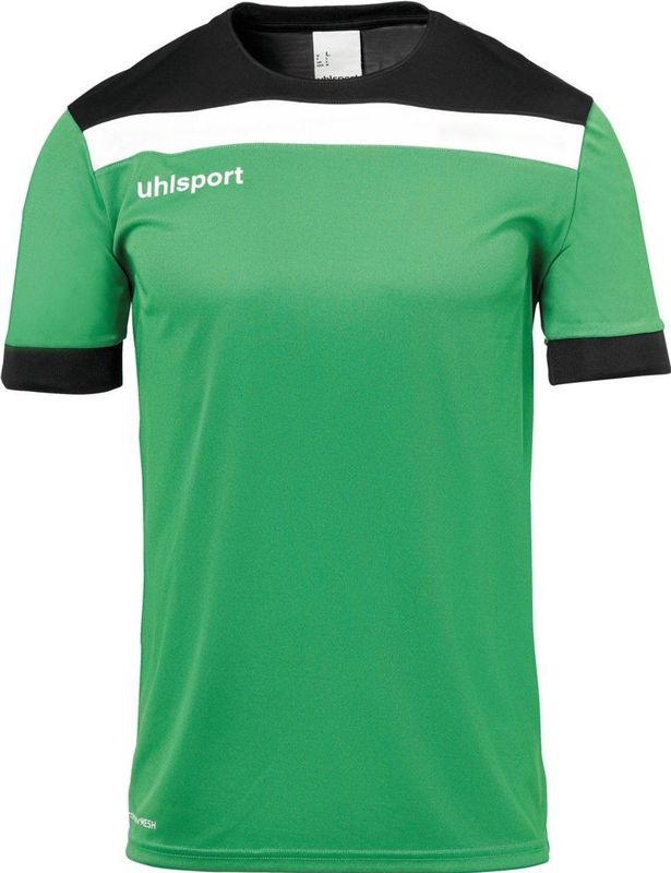 Uhlsport Offense Shirt Korte Mouw Kinderen - Groen Zwart Wit