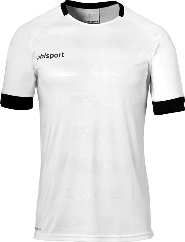 Uhlsport - Division 2.0 Shirt - Korte Mouw - Wit / Zwart - 100% Polyester