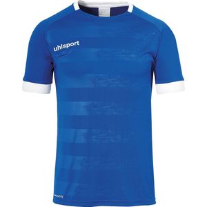 Uhlsport - Division 2.0 - Sportshirt - Azuurblauw/Wit - Korte Mouw, 100% Polyester