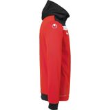 Uhlsport - Offense 23 - Trainingsjack - Rood/Zwart/Wit - Met Capuchon, Fleecevoering, Borstzak met Ritssluiting