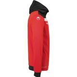 Uhlsport - Offense 23 - Trainingsjack - Rood/Zwart/Wit - Met Capuchon, Fleecevoering, Borstzak met Ritssluiting
