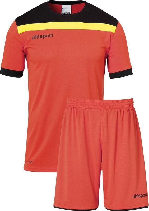 Uhlsport - Offense 23 - Kit Shirt + Korte Broek - Zwart - 100% Polyester