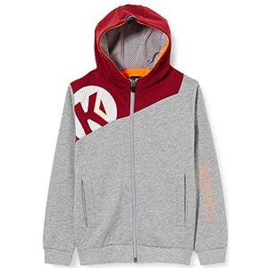 Kempa Core 2.0 Hood Jacket Mannen Handbal Jacket, donkergrijs gemêleerd/rood of XXXXL