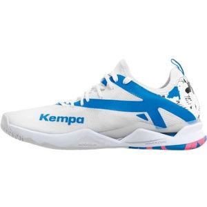 Kempa Wing Lite 2.0 Handbalschoenen voor dames, wit, fair blauw, 37.5 EU