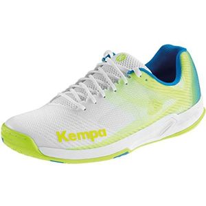 Kempa Unisex Wing 2.0 Chaussures De Sport Fitness Sneaker Vrijetijdsschoen Hardloop- en Sportschoen Gymschoenen Handbal Jogging Outdoor Vrije Tijd Schoenen - Licht en Ademend, Wit Fluo Geel, 41 EU