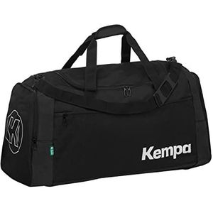 Kempa Sporttas voor heren, dames en kinderen, handbaltas, reistas, verstelbare en gevoerde schouderriem, in 4 verschillende maten, zwart, 30 Liter, Sport