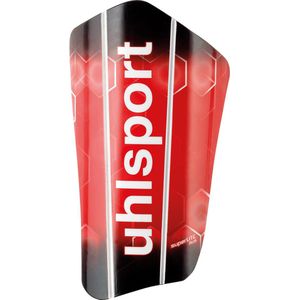 uhlsport Super Lite Plus Voetbal scheenbeschermers voor kinderen, licht design, flexibel gebruik, uniseks, volwassenen, rood/wit, XS