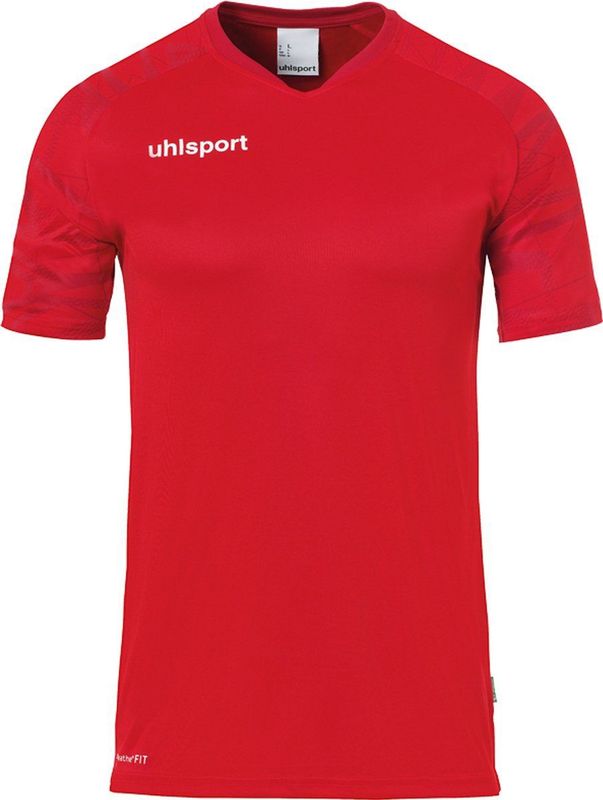 Uhlsport Goal 25 Shirt Korte Mouw Kinderen - Rood / Wit | Maat: 116