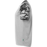 Uhlsport Goal 25 Shirt Korte Mouw Kinderen - Donkergrijs Gemeleerd / Zwart | Maat: 116