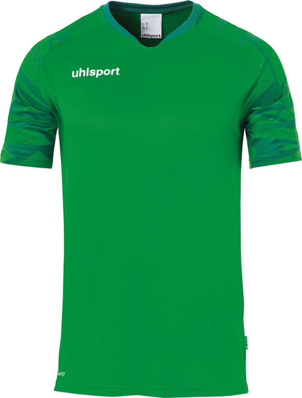 Uhlsport Goal 25 Shirt Korte Mouw Kinderen - Groen / Lagoon | Maat: 116