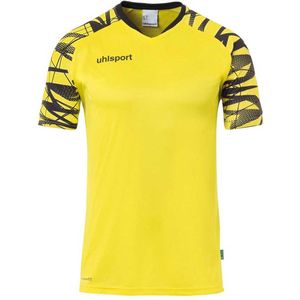 Uhlsport Goal 25 Shirt Korte Mouw Heren - Geel / Zwart | Maat: S