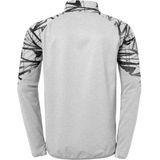 Uhlsport - Goal 25 Ziptop - Sporttop - Donkergrijs Gemeleerd / Zwart - Gerecycled Polyester