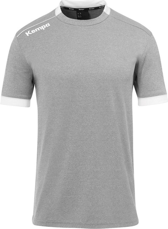 Kempa Player Shirt Kind Donker Grijs Melange-Wit Maat 116