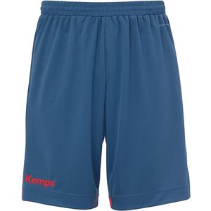 Kempa - Player Shorts - Kinder - Zwart - IJs Grijs-Fluo Rood - 100% Polyester