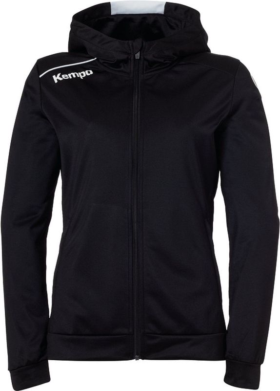 Kempa Player Hood Jacket Dames Zwart-Wit
