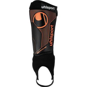 Uhlsport Tibia Plate Pro Scheenbeschermer - Zwart / Fluo Oranje | Maat: L (178–198 CM)