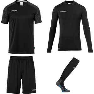 Uhlsport - Reaction - Keeper Set - Zwart/Antraciet - Ademend en Vochtafvoerend Materiaal