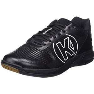 Kempa Unisex Attack Three 2.0 Sneaker vrijetijdsschoen lage schoen loop- en sportschoen turnschoenen handbal joggen outdoor vrije tijd schoenen licht en ademend, zwart, zwart, 42.5 EU