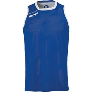 Kempa - Reversible - Tanktop - Royal-Wit - Asymmetrische Kraag
