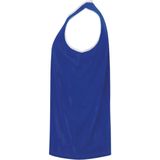 Kempa - Reversible - Tanktop - Royal-Wit - Asymmetrische Kraag