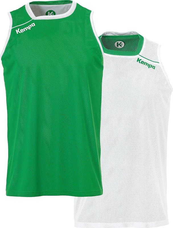Kempa - Reversible Tank Top - Kind - Groen-Wit - Comfortabel Materiaal