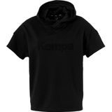 Kempa Black & White Hooded T-shirt Met Korte Mouwen