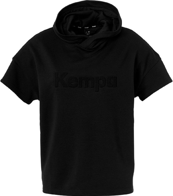 Kempa Black & White Hooded T-shirt Met Korte Mouwen