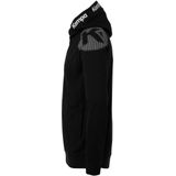 Kempa - Sportjack - Zwart - Katoen/Viscose - Met Capuchon en Ritszakken