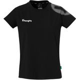 Kempa Core T-shirt - Sportshirt - Zwart - 97% Katoen 3% Elastaan