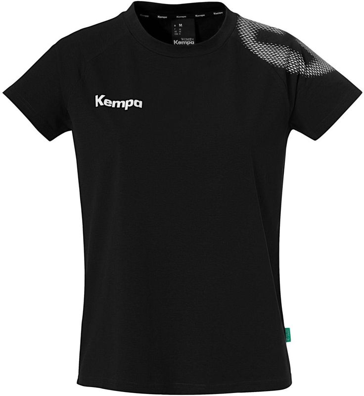 Kempa Core T-shirt - Sportshirt - Zwart - 97% Katoen 3% Elastaan