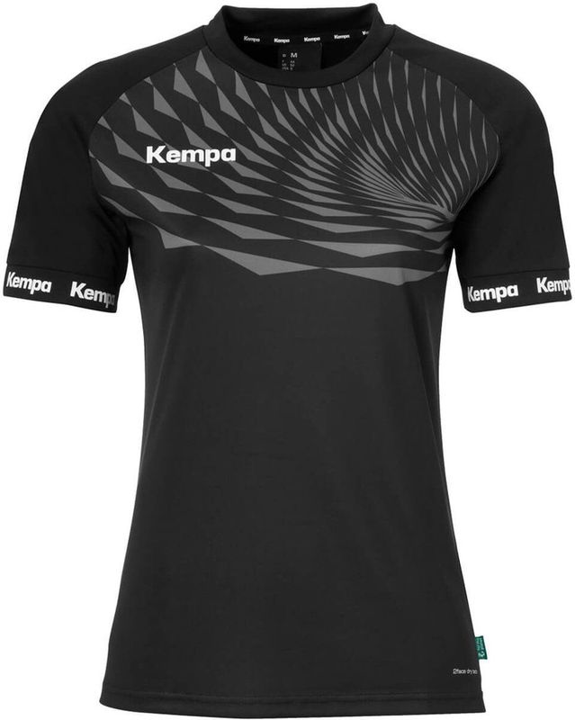 Kempa - Wave 26 - Sportshirt - Korte Mouw - Zwart - 100% Gerecycled Polyester