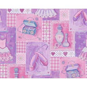 BALERINA EN PARFUM MEIDEN BEHANGPAPIER | Kinderkamer - meerkleurig roze lila - A.S. Création Boys & Girls 6